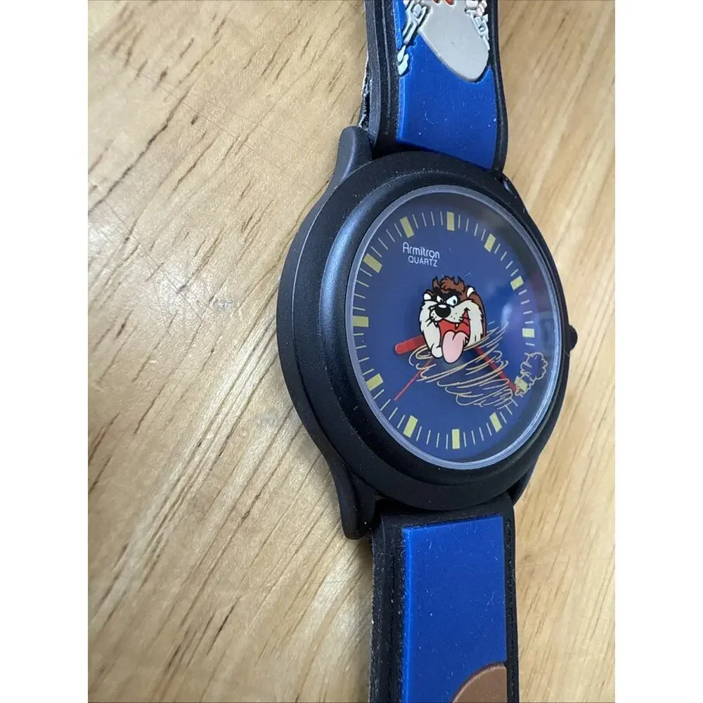 Armitron Taz Watch Men’s Women's 32mm Case Black Resin Band‎ Quartz,New Battery